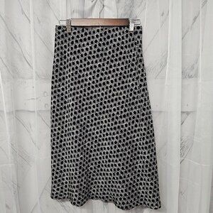 Talbots Skirt Midi A-line Chain Link Silk Grunge Goth 6